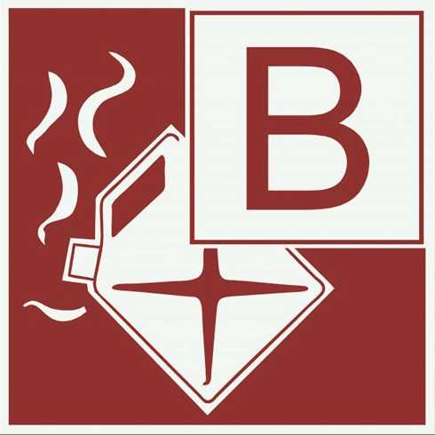 Brandklasse B Symbol