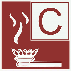 Brandklasse c symbol