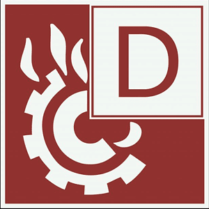 Brandklasse d symbol