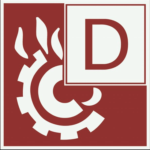 Brandklasse D Symbol