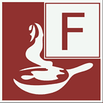 Brandklasse F Symbol