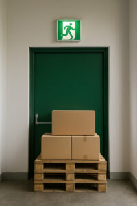 Blockierter fluchtweg