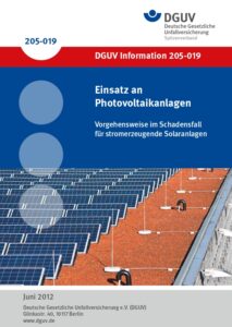 Dguv information 205-019 einsatz an photovoltaikanlagen