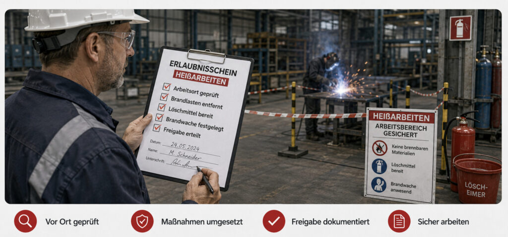 Heißarbeiten erlaubnisschein